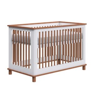 Berço Dron 2×1 acabamento laca neve ( branco )