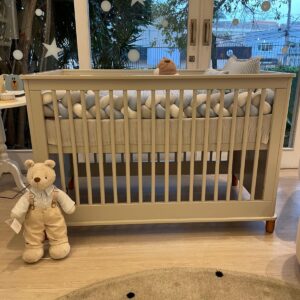 Berço Nif 2×1 acabamento laca Areia