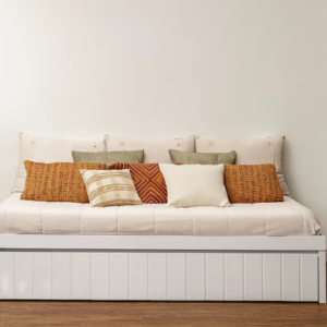 Cama com cama auxiliar Luna laca Branca