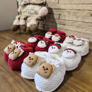 Sapatinho croche bichinho especial NATAL - Drilú