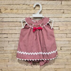 Vestido c/calcinha xadrez G especial NATAL - Drilú