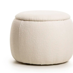 Puffe Baú Bouclê Off White