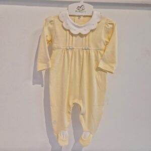 Macacão algodão pima amare gola bord P Anjos baby