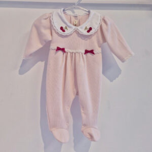 Macacão bordado Ana cereja PP Poupon