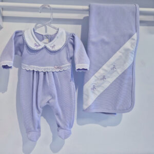 Macacão c/manta bordado Lacinhos PP Poupon