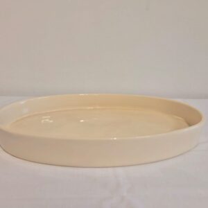 Bandeja cerâmica G oval 34x20cm creme