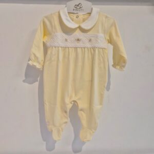 Macacão algodão pima amare pala bord P Anjos baby