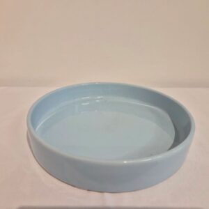 Bandeja cerâmica redonda 24x24cm azul velho