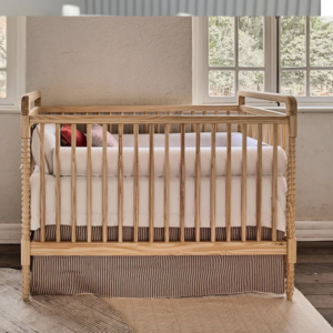 Berço Dot Madeira NATURAL Entalhada - Padrão Americano