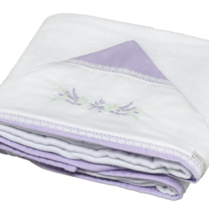 Toalha de banho bordado Paris e capuz AC Baby