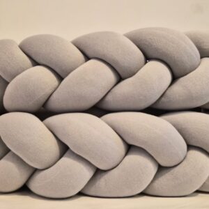 Trança p/berço tricô cinza claro 4m Creative Biah