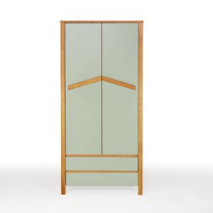 Armário 2portas linha Sweet Verde com Madeira