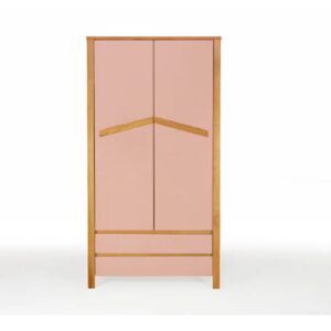 Armário 2portas linha Sweet Rosa com Madeira