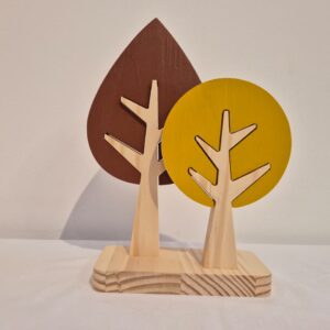 Adorno dupla de arvore red e pinheiro base Inovart