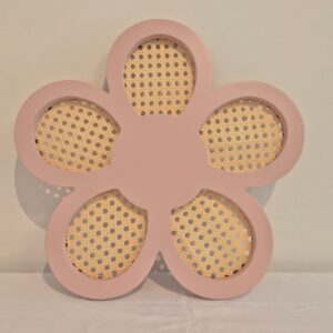 Adorno flor pinus palha parede Inovart