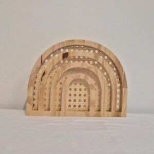 Adorno arco-iris palha Inovart