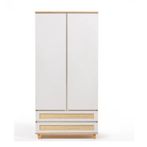 Armário 2portas linha Farm Branco com Madeira