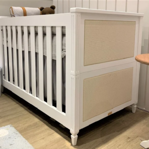 Berço Tudor laca Branca PLUS Palha