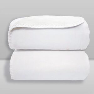 Manta velvet frame branca 1,10 x 0,90m Laço