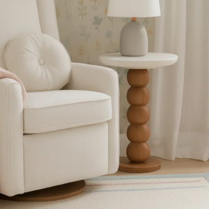 Mesa Dot M madeira com o tampo areia