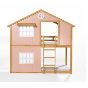 Beliche Casinha Sweet Rosa com madeira