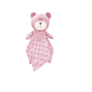 Naninha 30x30cm urso bru rosa laço