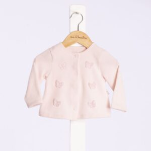 Casaco borboletas rosa P Nini Bambini