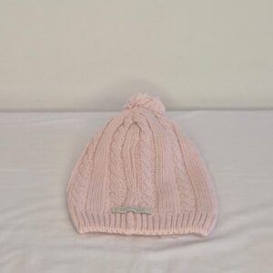 Gorro tranças c/pompom rosa G noruega