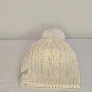 Gorro tranças c/pompom cru G noruega