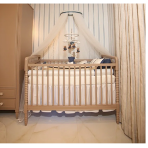 Berço Dot Madeira Entalhada Laqueado Mocha Mousse