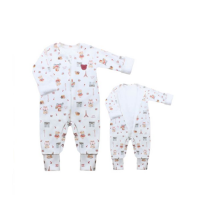 Macacão forrado ziper bonjour paris P Mini Bear