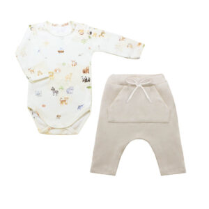 Conj body ml calça saruel sued mundi G Mini Bear