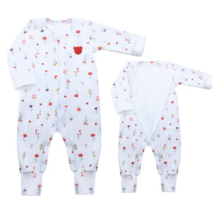 Macacão suedine ziper mini bloom M Mini Bear