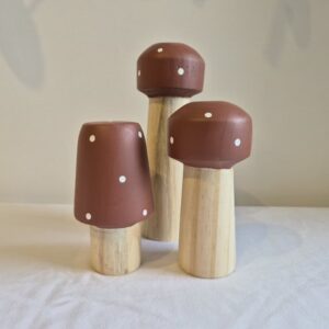 Adorno trio de cogumelos G Inovart