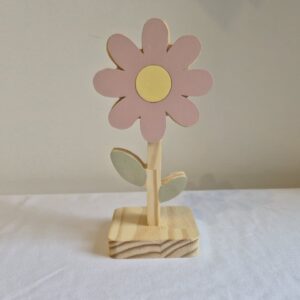 Adorno margarida rosa pinus c/base ADO267 Inovart