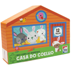 Livro Quebra-Cabeça divertido Casa do Coelho