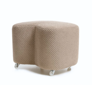 Puffe Bean com pés madeira tec 110A rodizios