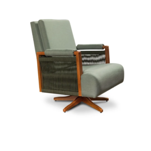 Poltrona Vivre com balanço e giro verde - tec A