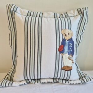 Almofada 40x40cm urso linho c/aba Qmama