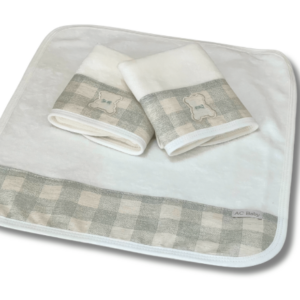 Kit 2 paninhos atoalhados Vichy AC Baby