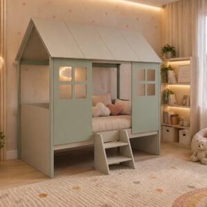 Cama Casinha Florença laca Areia