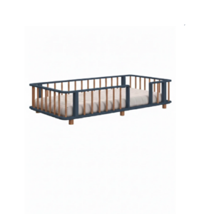 Cama Montessoriana Solteiro Siena Azul com madeira