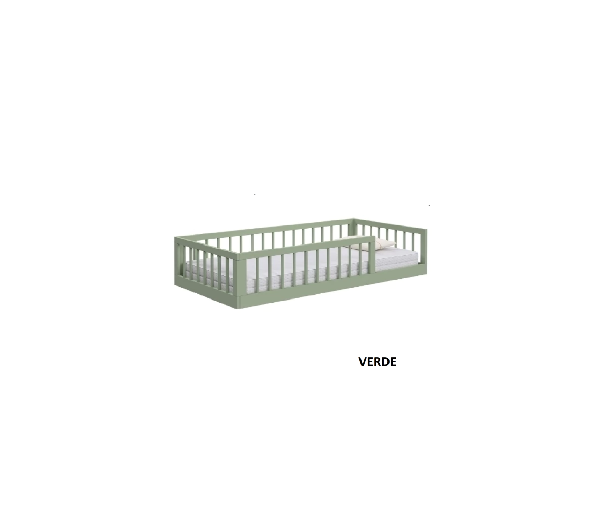 Cama Montessoriana SIENA ll Solteiro VERDE