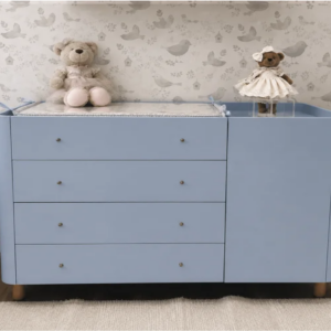 Cômoda 704 com 4 gavetas e porta Laca Azul