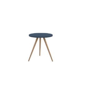 Mesa de apoio Azul com pés Palito madeira