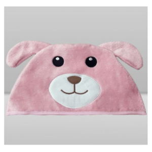 Toalha bebê 0,70x1,00 power sec cão rosa laço