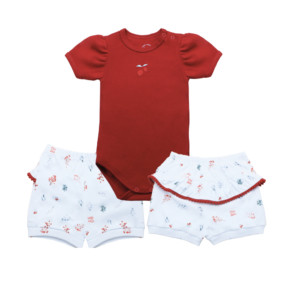 Conj body mc buf c/shorts sweet berriesM Mini Bear
