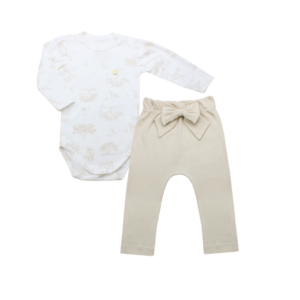 Conj body ml calça babado forest toile M Mini Bear