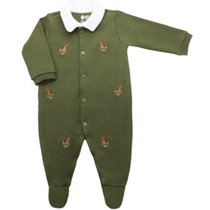 Macacão c/gola sued egípcio polo bear P Mini Bear