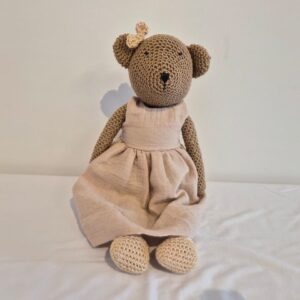 Amigurumi Ursa com vestido gase Qmama